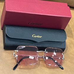 Cartier Cyan Big C Square Sunglasses