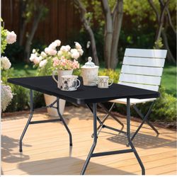 6FT Black Folding Table