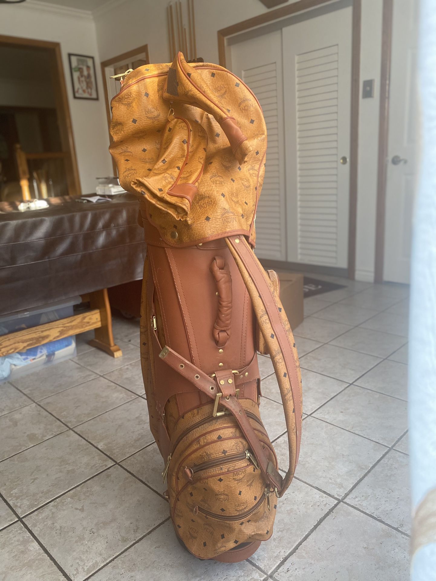 MCM Cognac Visetos Coated Canvas Golf Bag for Sale in Gardena, CA