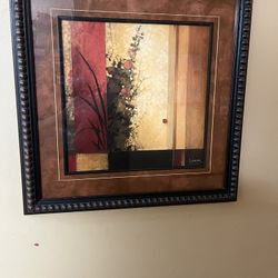 Don Li Leger framed print “Holly Hock Garden”. Professionally Matted. Excellent Condition $70 obo