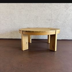 One New Heavy Round Solid Wood Coffee Table West Elm