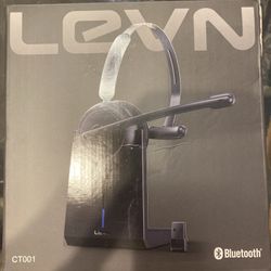 LEVN Wireless Headset 5.2 for Call Center, Bluetooth Headphones with Mic for Work(Noise Cancelling), 65 Hours Woktime & Mute Button,Wireless Headset f