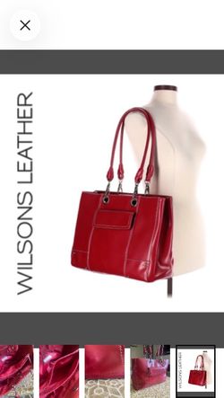Wilson Leather large tote in red