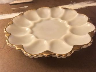 Milk Glass - Anchor Hawking - Serving Dish