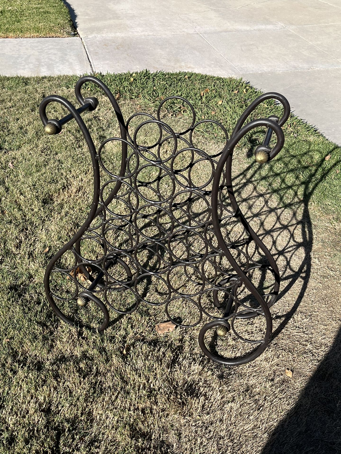Metal Wine Rack Holds 21 Bottles