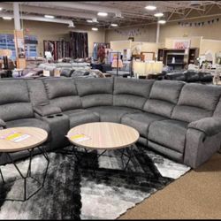 Reclining Sectional In Stock For Immediate Delivery 