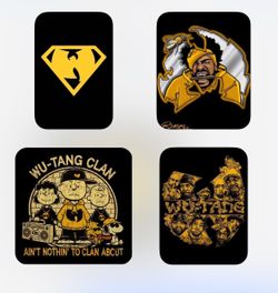 Wu-Tang Clan Coaster Set of 4 different t-shirts