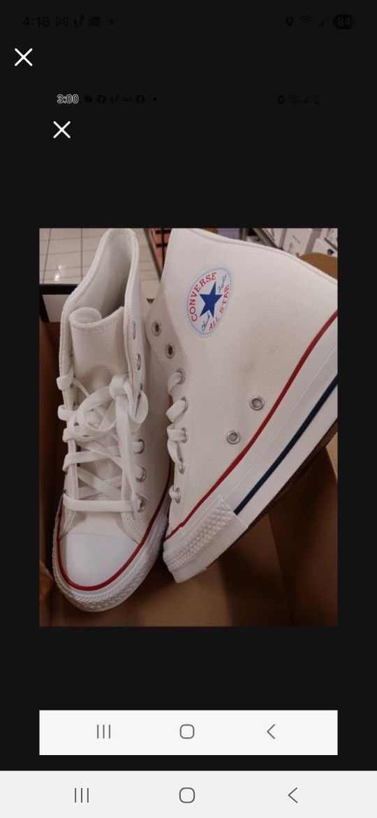 Converse Ladies Hi Tops. New.  Sizes Below 