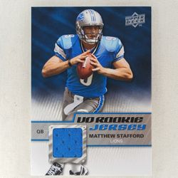 2009 Matthew Stafford Upper Deck Working Jersey Patch Rookie