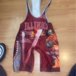 Illinois Greco Red Singlet size small