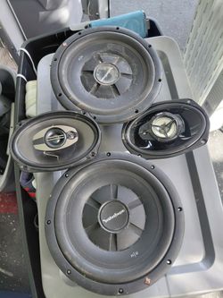 🔊 Car Audio Lot – 2 Rockford Fosgate Subwoofers + Pioneer & JVC 6x9s