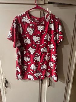 Hello Kitty All-Over Print Red T-Shirt