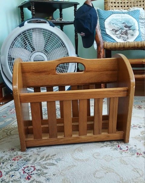 Wooden Magazine Rack