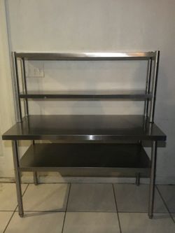 Metal shelves