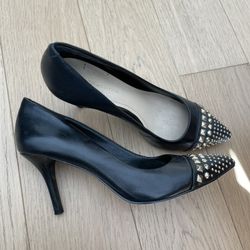 BCBG Black Studded Pumps Size 8