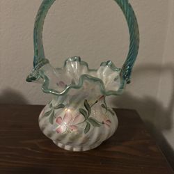 Fenton Floral Basket 