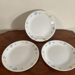 Set of 3 Corelle Vitrelle Secret Garden Dinner Plates 10.25” Diameter 
