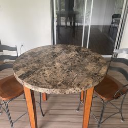 Pub Table With Matching Bar Stools 