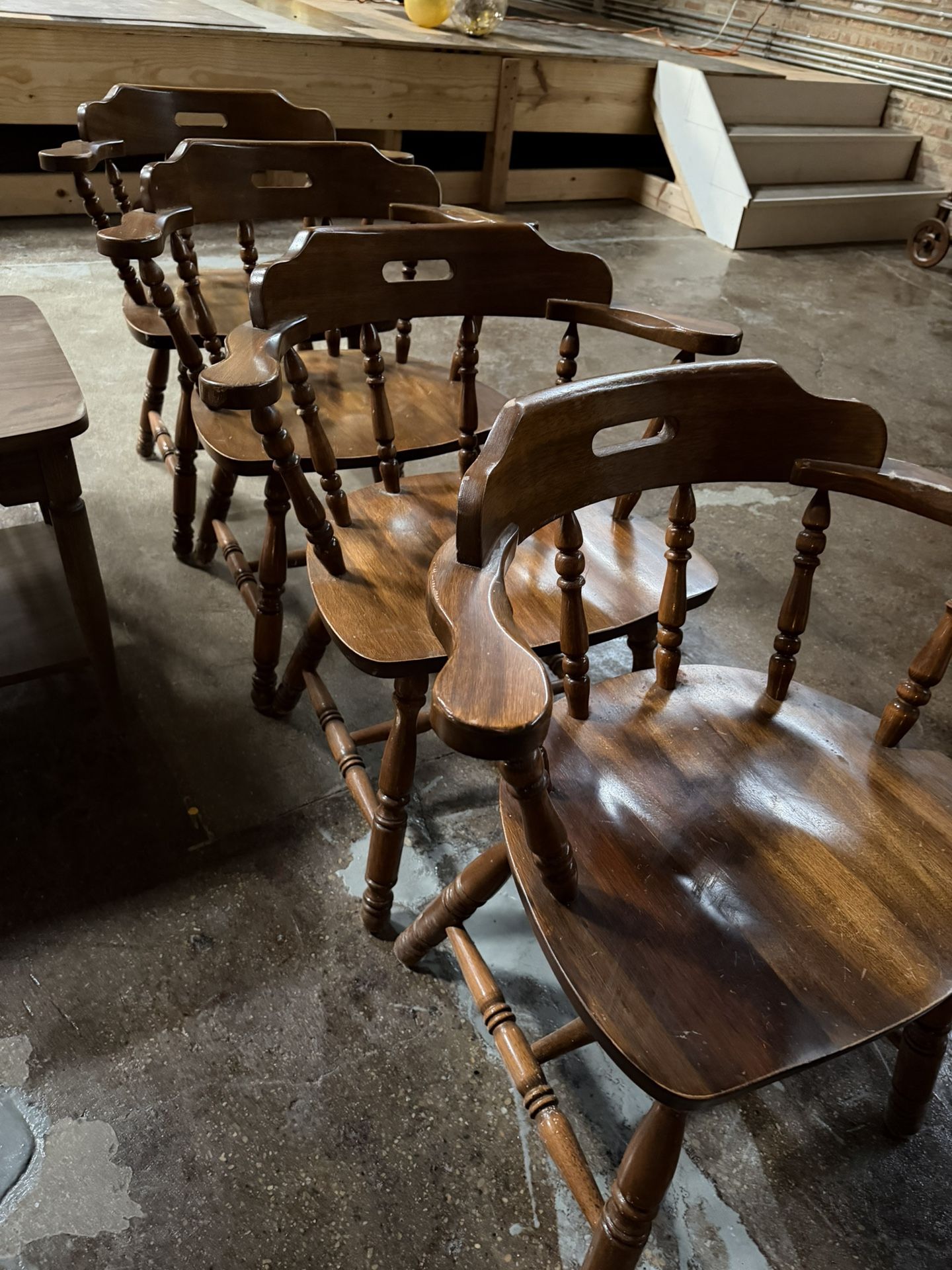 Four Antique Wooden Chairs