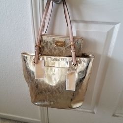 Michael Kors gold Tote and wallet - Brand New
