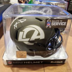 Aaron Donald Los Angeles Rams Salute To Service Mini Helmet 