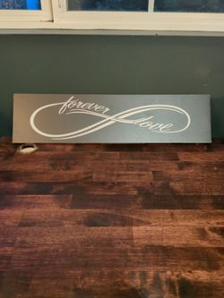 Rustic "Forever Love" Infinity Wall Art / Sign