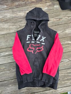 Fox Racing Zip-Up Hoodie Black and Red