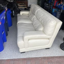 Used Faux Leather Sofa | 88” x 40”