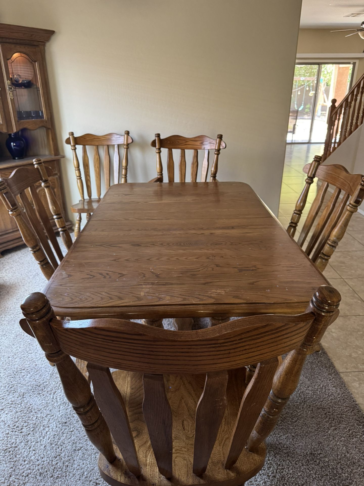 Dining table and chairs