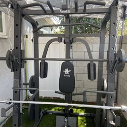 SMITH MACHINE/ PULLEY SYSTEM/ SQUAT RACK/ ADJUSTABLE MULTI USE BENCH/ GYM EQUIPMENT/ POWER CAGE
