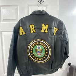 Vintage leather ARMY jacket 