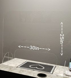 Nails Table Shield - Sneeze Guard