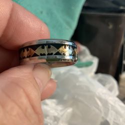 Titanium Batman Ring Men’s Size 11
