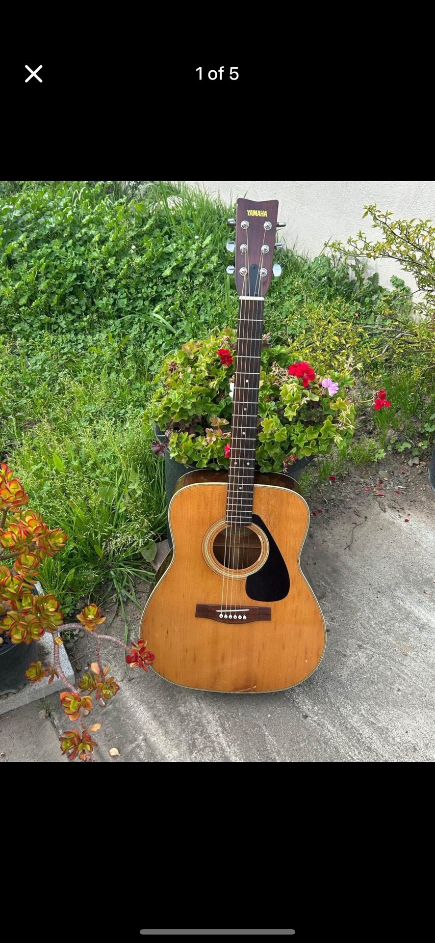 Vintage Yamaha FG 300 Red Label Acoustic Guitar Japan