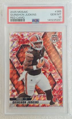 2025 MOSAIC QUINSHON JUDKINS RED CAMO #365 GEM MT 10