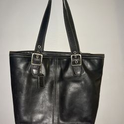 Beautiful Black Mini Tote Coach Bag 