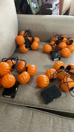 Halloween Pumpkin String Lights Set of 3