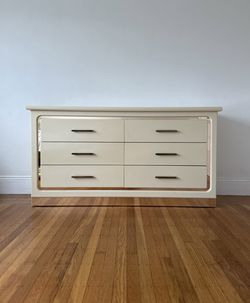 80s Cream + Gold Brass Dresser for Sale in San Francisco, CA - OfferUp