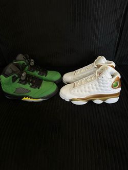 Air Jordan 5 Oregon and Jordan 13 Sneakers Bundle