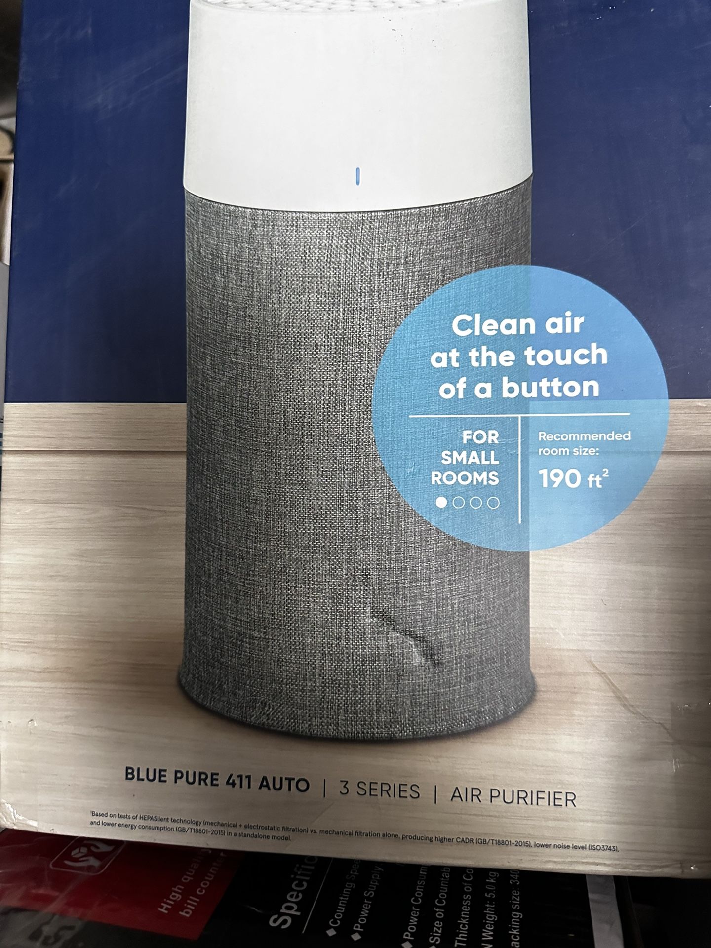 BLUEAIR Air Purifiers for Bedroom, HEPASilent Small Room, Home, Pets Allergies Air Cleaner, Baby Virus Air Purifier for Nursery, Blue Pure 411a Max