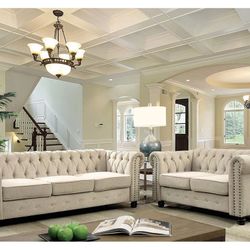 2 PCS Charlton Collection Sofa and Loveseat set-available in 2 colors-matching accent chair is also available Now 1298.00 Free Delivery 🚚 