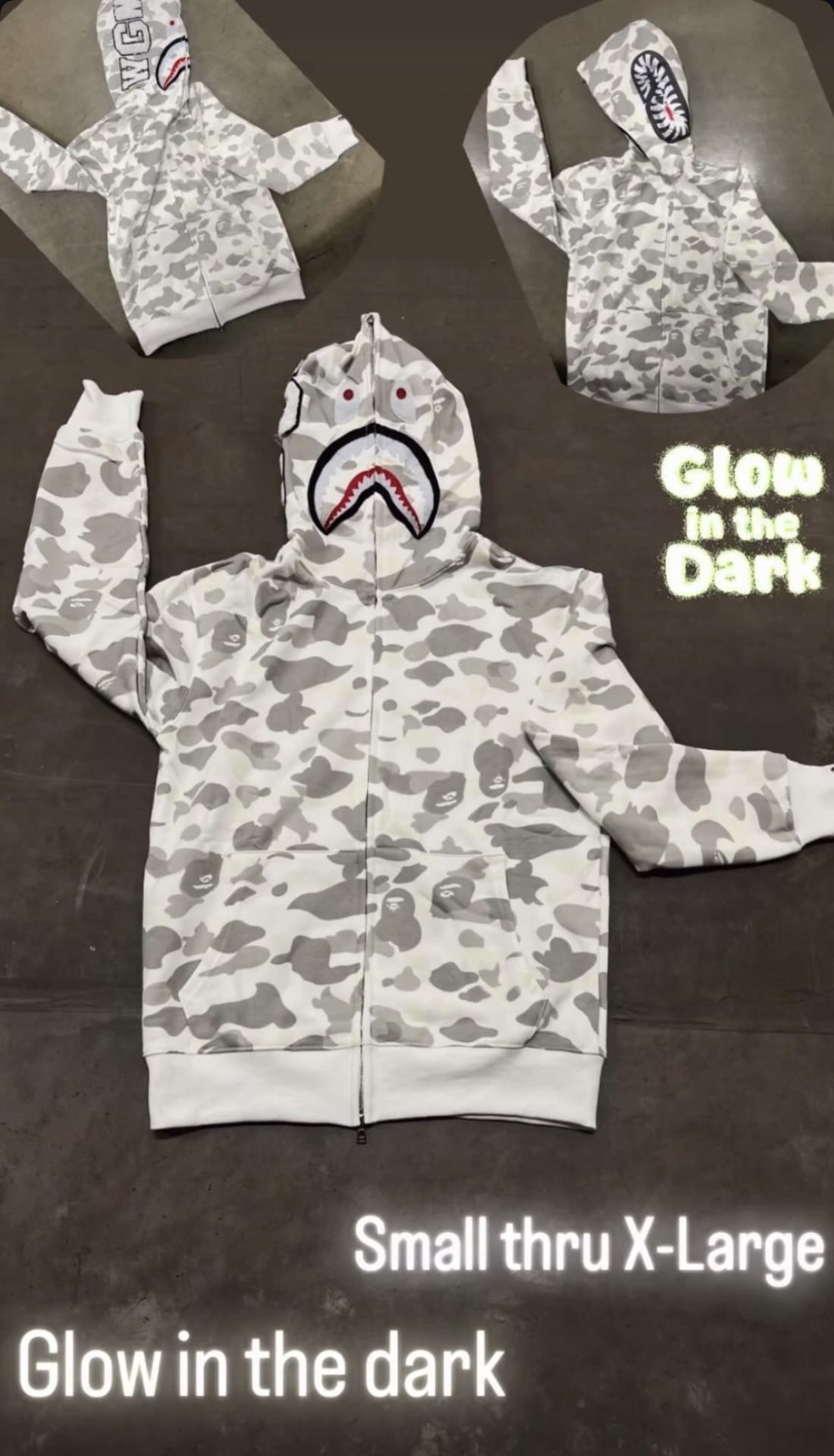 Bape Hoodies Glow In The Dark