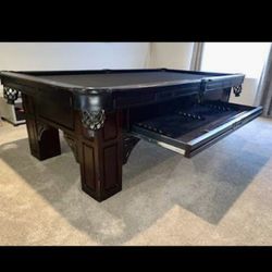Beach 8 Foot Gus Adams Pool Table with Drawer