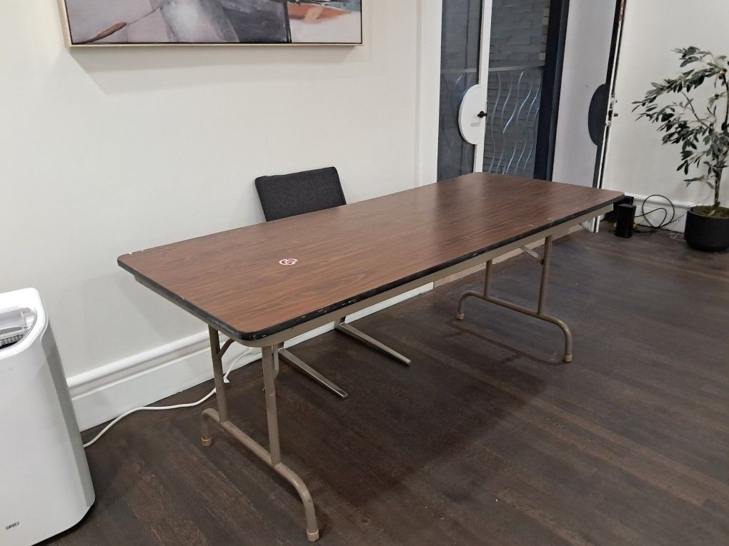 Two Large Foldable Tables. 6ft Length