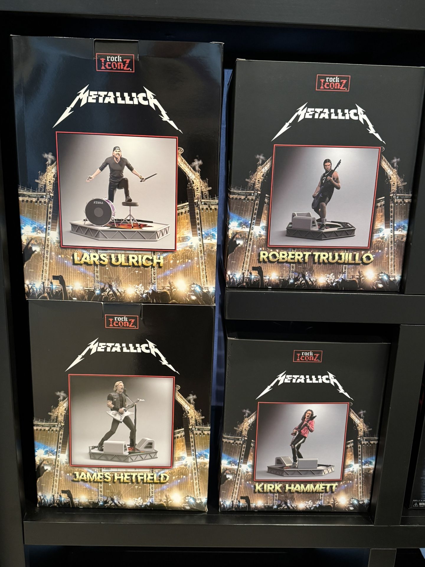 Metallica Rock Iconz KnuckleBonz Statue Set Lot Kirk Robert Lars James New