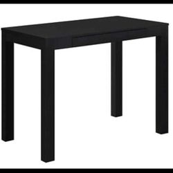 Parsons 39"W Desk with Drawer, Black )