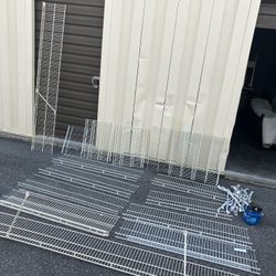 Bundle Of Metal Shelves & Hardware 