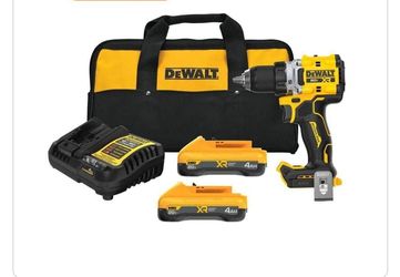 20V XR Lithium-lon Cordless Brushless 1/2 in. Drill/Driver Kit with (2) 4.0 Ah Batteries and Charger