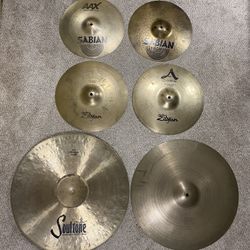 💥20” ZILDJIAN & 21” SOULTONE 💥Crash Rides / 14” A Custom & 13” AAX Hi Hats