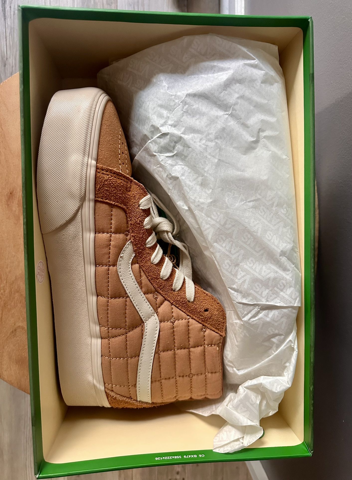 VANS X JOE FRESHGOODS SIZE 11 SK8-HI PLATFORM LX DS NEW Camel